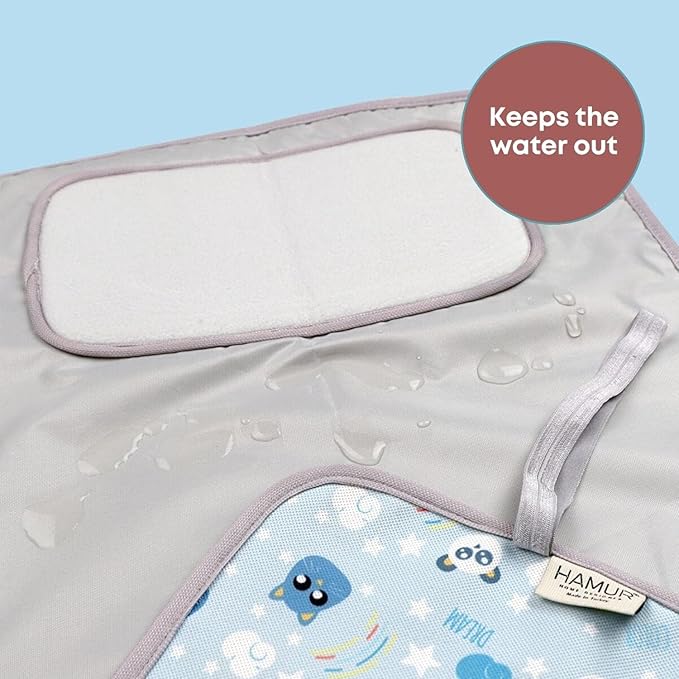 HAMUR HOME Portable Baby Changing Pad – Waterproof, Foldable & Lightweight Travel Mat – Soft & Machine Washable Diaper Changer – Compact & Durable (Dream)
