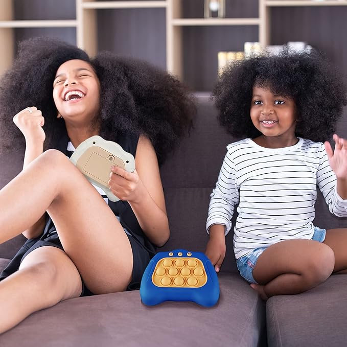 Pop The Target! Handheld Speed Push Game Machine: A Fun Multiplayer Game for Family. Sensory Fidget Toy Christmas Toys Gifts for 6 7 8 9 10 11 12 Years Old Kids Road Trip Car Games Kids Blue