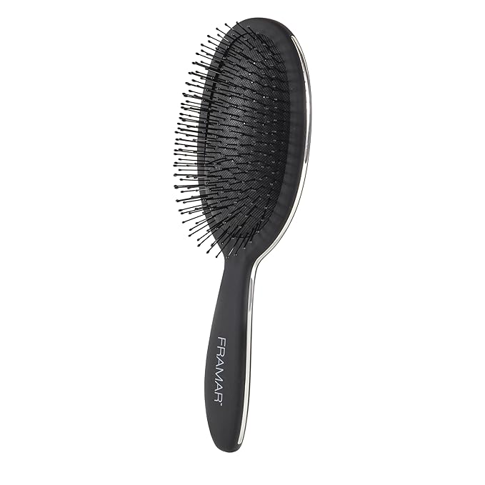 Framar Detangling Brush for Curly Hair – Hair Brushes for Women Detangler, Wet Detangler Hair Brush Wet, Wet Hairbrush For Women, Hairbrushes, Wet Hair Brush Detangler – Reduces Hair Breakage Black