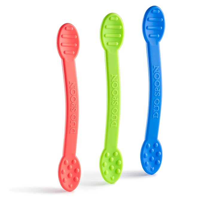Special Supplies Duo Spoon Oral Motor Therapy Tools, 3 Pack, Textured Stimulation and Sensory Input Treatment for Babies, Toddlers or Kids, BPA Free Silicone with Flexible, Easy Handle
