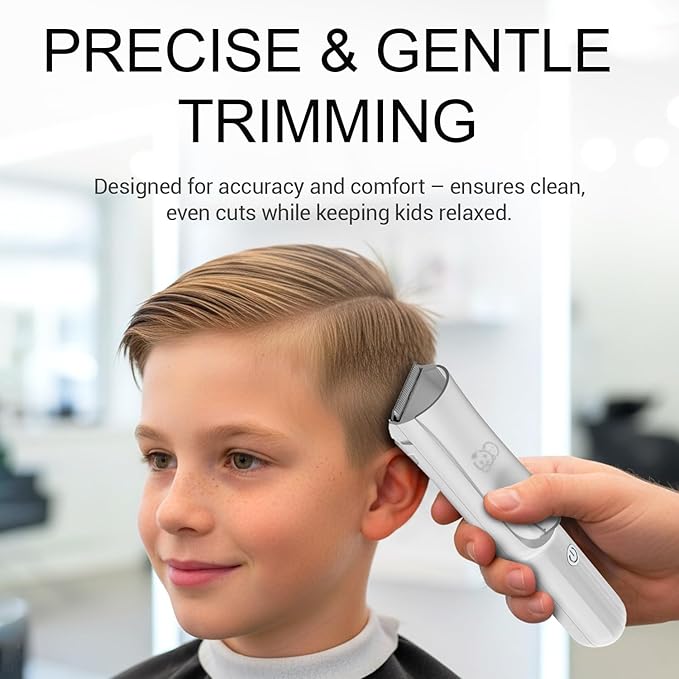 Baby Hair Clippers Set, Ultra Quiet Hair Trimmer with Vacuum for Infant, Toddler and Kids, Waterproof & Rechargeable Cordless Hair Cutter, Including Hair Cutting Scissors and Comb