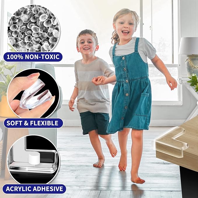 32 Pack Corner Protector Baby, Table Corner Protectors for Baby Corner Protector Guards Clear Corner Protectors for Furniture Corner Protectors Corner Guards Baby Proof Corner Covers Baby Safety