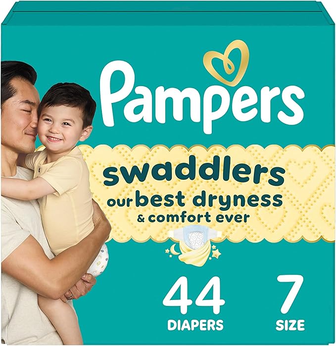 Pampers Baby Diapers - Swaddlers - Size 7, 44 Count, Ultra Absorbent Disposable Infant Diaper