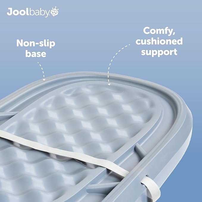 Jool Baby Waterproof Baby Changing Pad - Easy to Clean, Lightweight & Portable - Large Foam Cushion for Comfort (Blue)