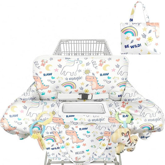 Shopping Cart Cover for Baby Girl Boy 2-in-1 High Chair Water Resistant High Chair Cover Dark Aray Arrow Gender Neutral Cart Cover for Babies Padded Grocery Cart Cover for Baby