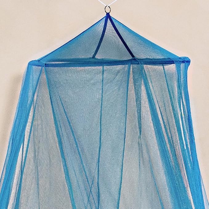 Blue Canopy for Girls Bed - Princess Mosquito Net Room Decor - Kids & Baby Bedroom Tent - 1 Opening Canopy Bed & Hanging Kit Included