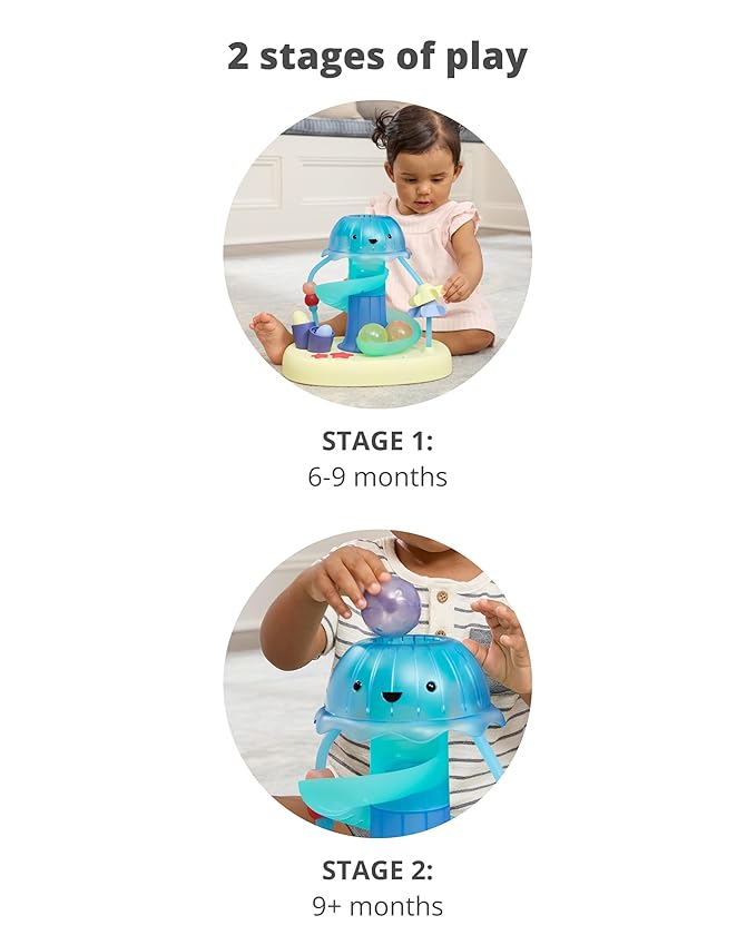 Skip Hop Seascape Musical Activity Ball Drop 2-Stage Cause & Effect Developmental Toy with Lights, Songs and Sounds Age 6m+