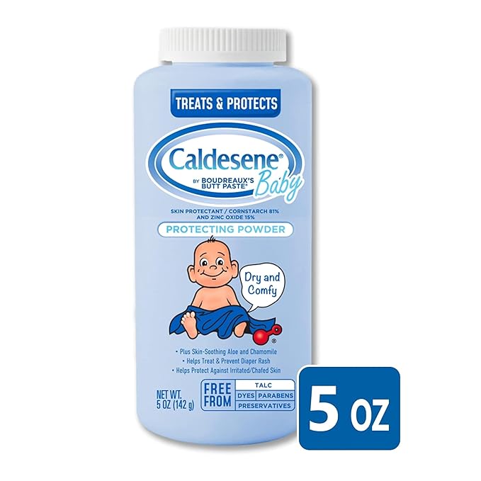 Caldesene Baby Cornstarch Powder With Zinc Oxide 5 oz (Pack of 12)