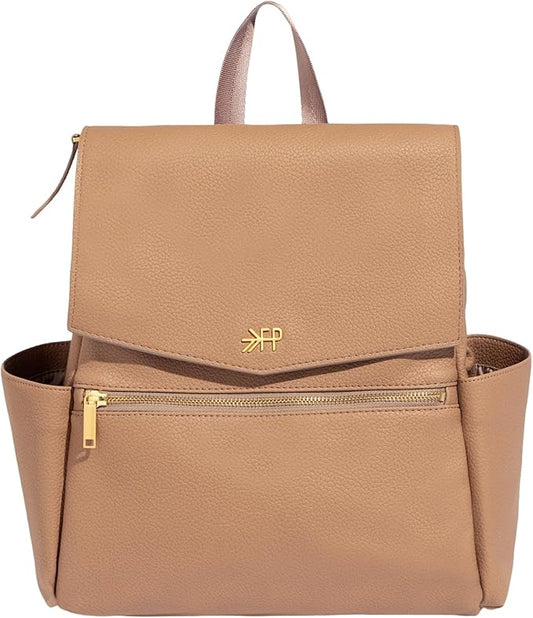 Freshly Picked Mini Classic Diaper Bag Backpack, Vegan Leather Baby Diaper Bag, Backpack Diaper Bag for Women (Fig)