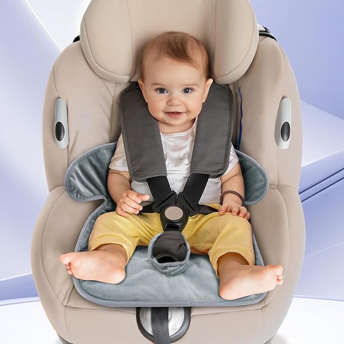 INFANZIA Dry Seat, Car Seat Protector Waterproof Carseat Liner Potty Training Toddlers, Baby and Infants, Piddle Pad for Carseats Strollers (Grey, 2 Packs
