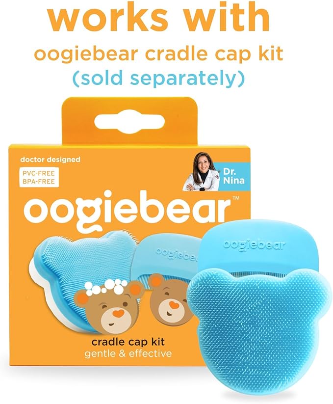oogiebear Cradle Cap Sponge Replacement Set - Gentle & Effective Baby Scalp Care, Soft Sponge Refills for Cradle Cap Brush, 0+ Months, 2-Pack