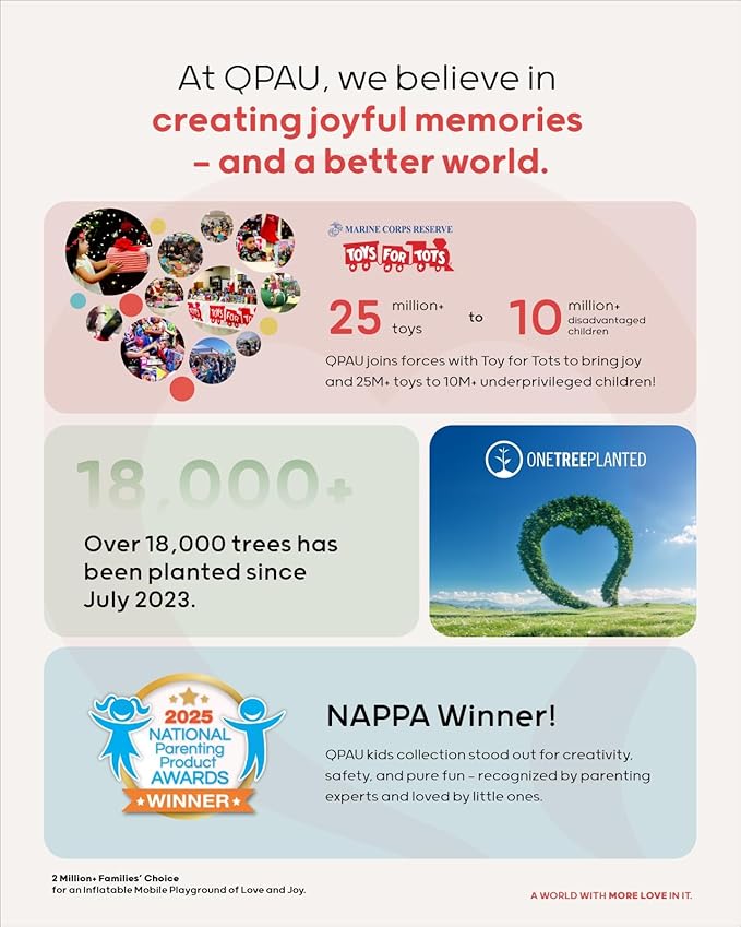 QPAU Inflatable Toddler Travel Bed with Tent, Baby Crib Tent, Portable Kids Air Mattress with Safety Bumpers, Ideal for Home, Grandma's, Camping, Traveling -Includes Fast Electric Pump