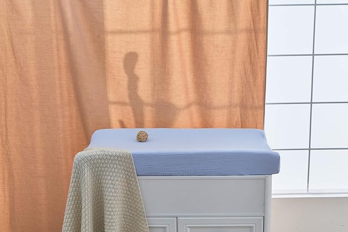 Muslin Changing Pad Cover,Ultra Soft Breathable Diaper Changing Table Cover for Baby Boys Girls,Neutral Fitted Changing Pad Sheets