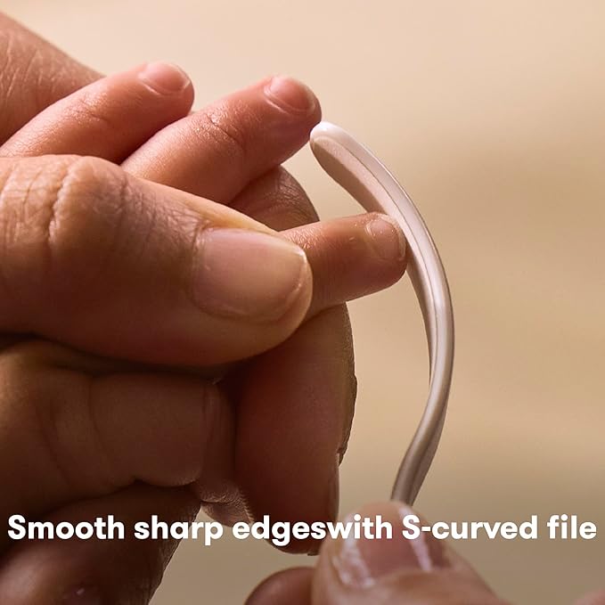 Frida Baby NailFrida Baby Nail Clippers & Nail File & Buffer for Newborns and Up, Safety Spyhole, Nickel Free, Curved Clipper to Fit Babies Nails