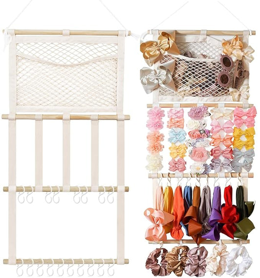 kangaroo Headband Holder Hair Bows Organizer,Large Capacity Bow Holder Hair Accessories Wall Hanging Organizer for Toddler Baby Girl Nursery Room Decor