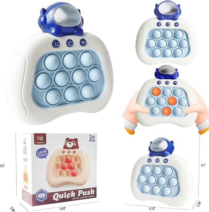 Pop The Target! Handheld Speed Push Game Machine: A Fun Multiplayer Game for Family. Sensory Fidget Toy Christmas Toys Gifts for 6 7 8 9 10 11 12 Years Old Kids Road Trip Car Games Astronaut