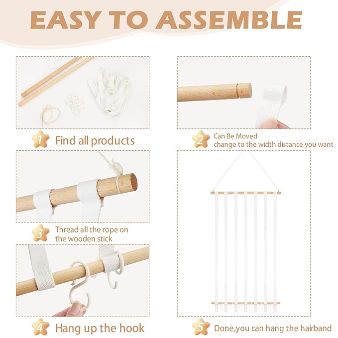 kangaroo Headband Holder Hair Bows Organizer for Baby Girls Large Capacity Bow Holder Hair Accessories Wall Hanging Organizer for Toddler Baby Girl Nursery Room Decor (Colorful)