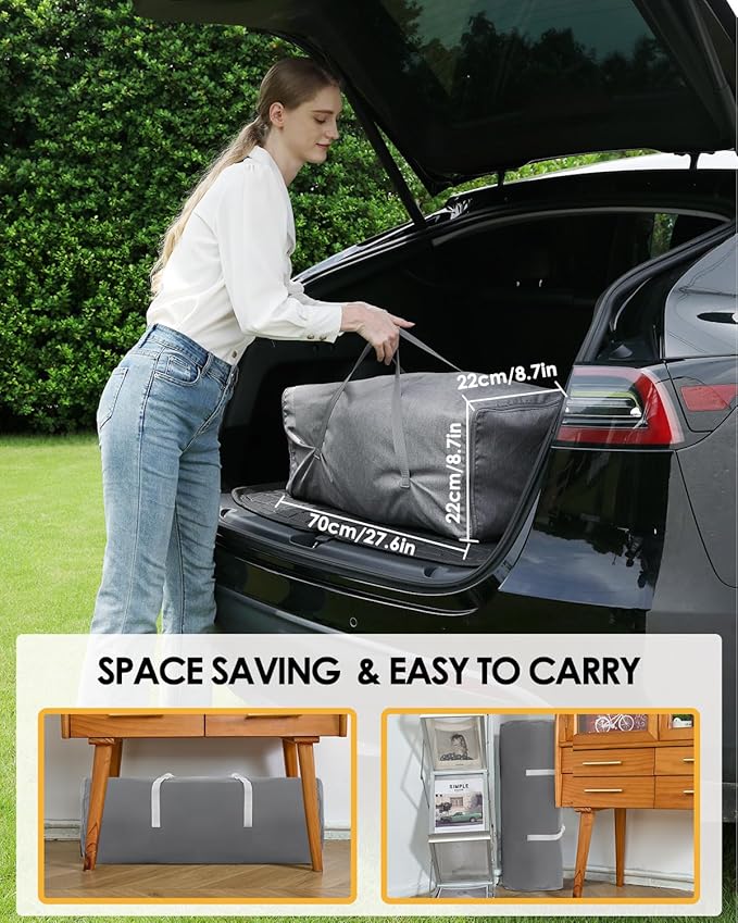 Foldable Baby Playpen with Non-Removable Thick Mat, Extra Large Collapsible Play Yard for Babies & Toddlers, Portable Travel Playpen with Gate, Safe Activity Center (51"×51" Gray)