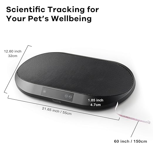 YAUYIK Digital Baby Scale with Smart Hold Function, Multifunctional Infant Scale, Large Pet Scale for Newborn Puppy, Cat and Small Animals - Up to 88lbs, Nest-Shaped Design, 150cm Soft Tape