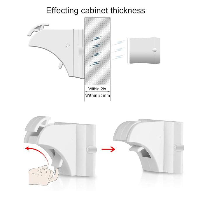 Vmaisi Baby Proofing Magnetic Cabinet Locks (15 Locks and 2 Keys)