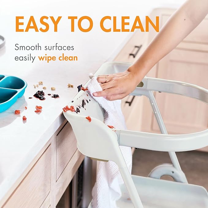 Boon Pivot Toddler Tower Kids Kitchen Step Stool - Folding Step Stool for Bathroom Sink or Kitchen Counter - CPC Certification - White - Ages 18 Months to 4 Years