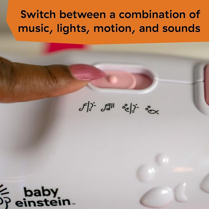 Baby Einstein Sea Dreams Soother Musical Crib Toy and Sound Machine, Pink, Newborn and up