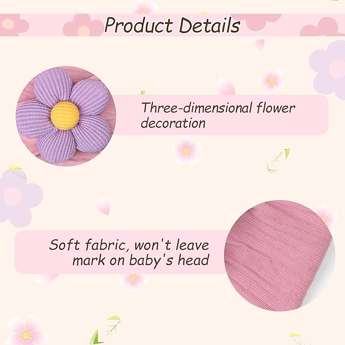 CÉLLOT 5 Pcs Baby Flower Headbands Baby Girls Nylon Headbands Soft Hairbands Hair Accessories for Newborn Infant Toddler Kids(Vibrant Color