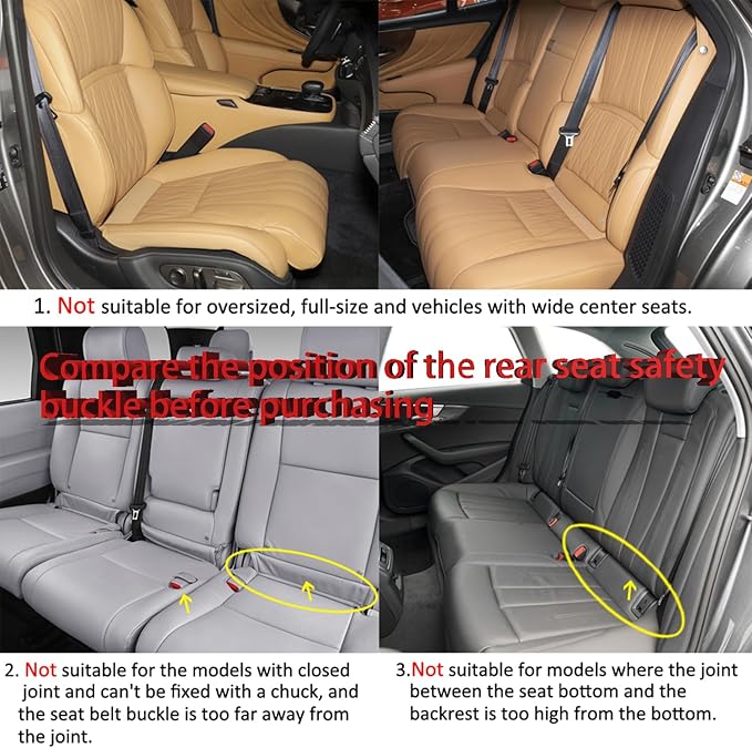 West Llama Linen Car Seat Covers,Bottom Seat Covers for Cars Include 1 Pair Front Driver Seat Pad Mat and 1 Rear Bench Cover for SUVs,Cars,Sedans(3Piece-Beige)