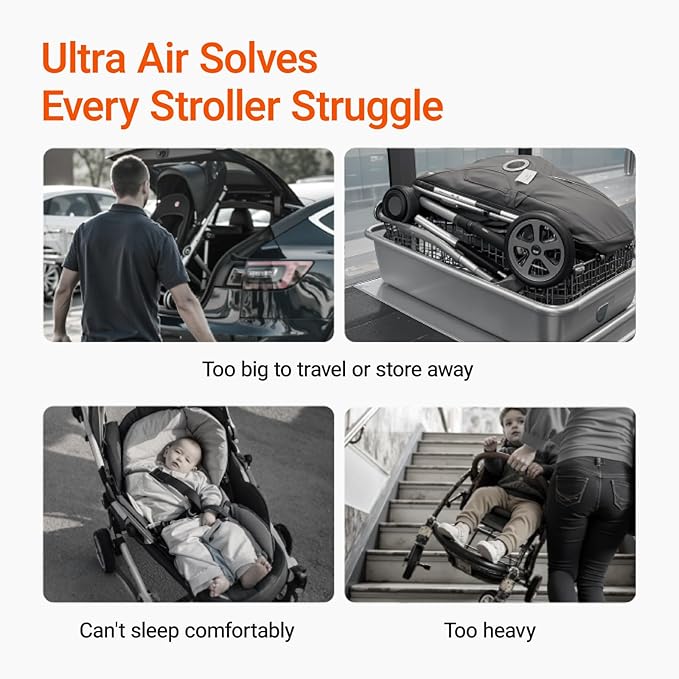 Lightweight Baby Travel Stroller with Carbon Fiber Frame, Compact & Airplane-Friendly, One-Handed Folding Design, 11.6 lbs, Perfect for Toddlers, Simply Taupe