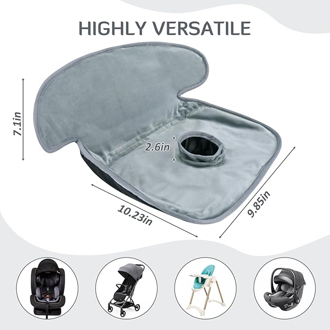 INFANZIA Dry Seat, Car Seat Protector Waterproof Carseat Liner Potty Training Toddlers, Baby and Infants, Piddle Pad for Carseats Strollers (Grey, 1 Pack