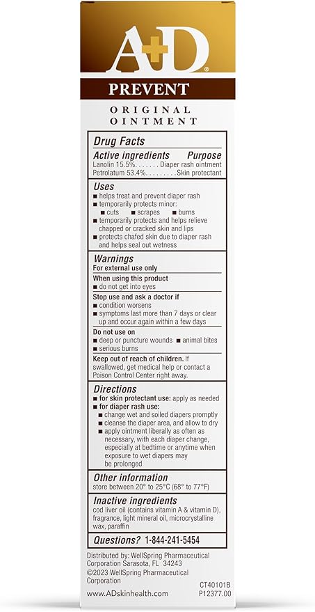 A+D Original Ointment, 4 Ounce (Pack of 2)