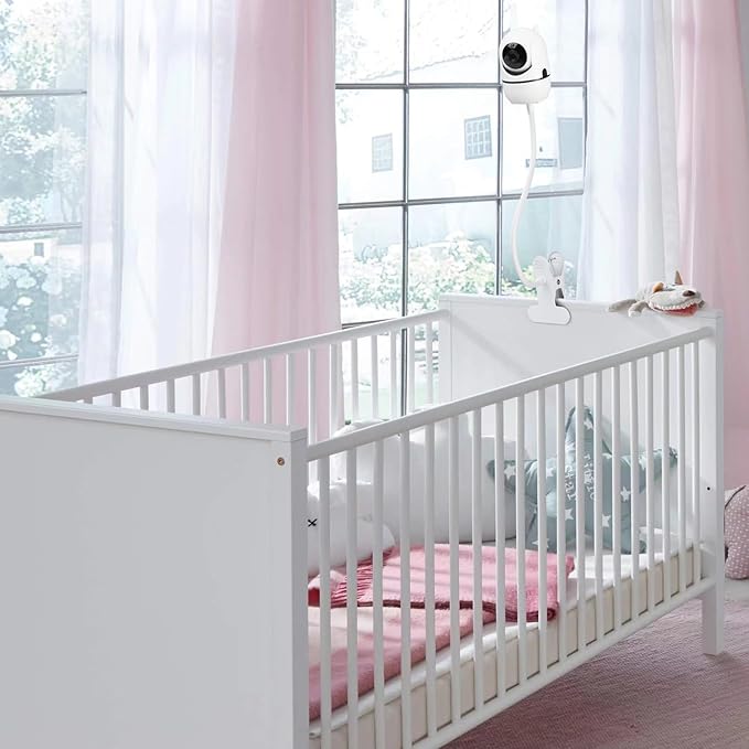 Flexible Baby Monitor Mount Compatible with HelloBaby HB65/HB40/HB6550/HB66/HB6339/HB6550 Pro, ANMEATE SM935E, Baby Camera Mount Without Tools or Wall Damage