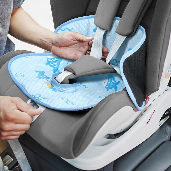 INFANZIA Dry Seat, Car Seat Protector Waterproof Carseat Liner Potty Training Toddlers, Baby and Infants, Piddle Pad for Carseats Strollers (Blue, 1 Pack