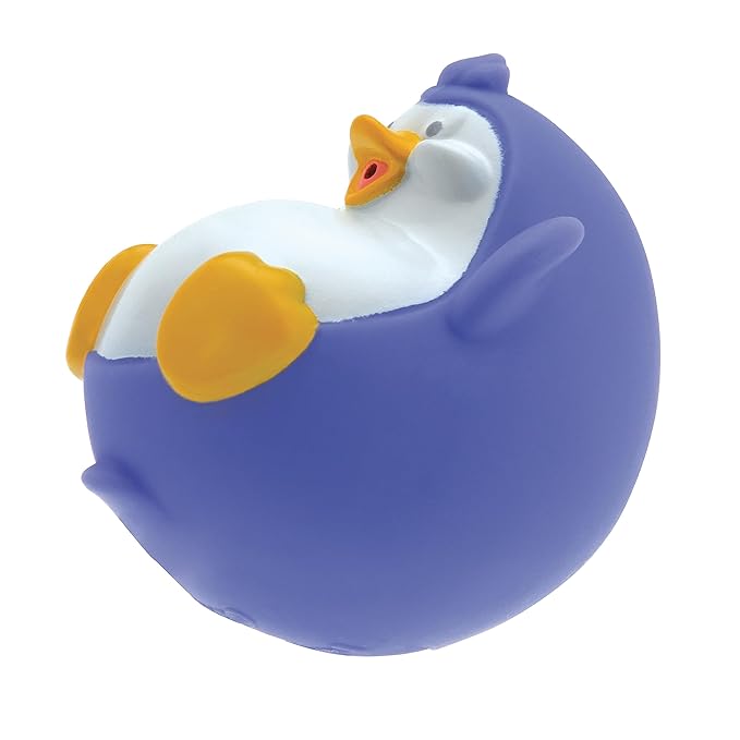 Nuby Penguin Slide Bath Toy Play Set with 4 Bath Squirters - Baby Bath Toys for Boys and Girls 12+ Months - Suction Cup Toy Attaches to Shower Wall