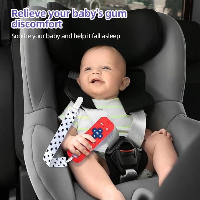 Chuya Remote Teethers Silicone Baby Teething Toys, TV Remote Teether Toy Red