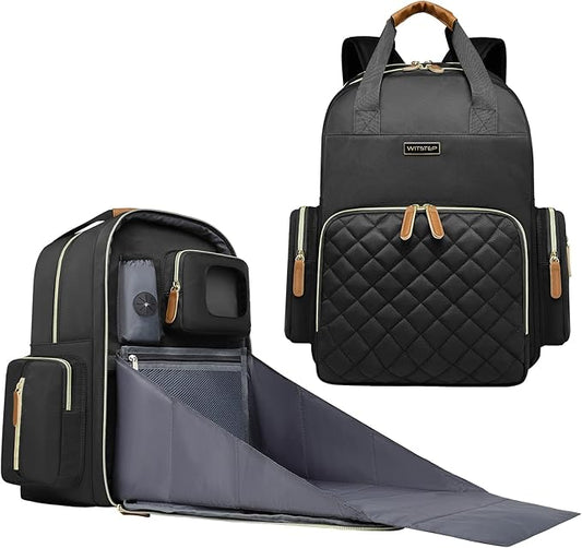 Diaper Bag Backpack with Changing Station, Baby Diaper Bag Organizer for Moms Dads Large Baby Changing Bags