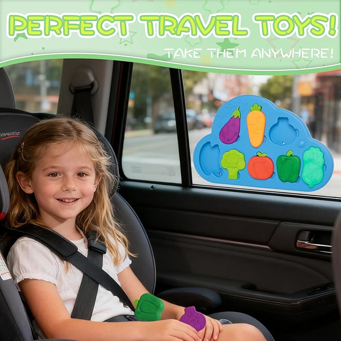 Silicone Bath Toys for Toddlers 1-3 - Sensory Baby Bath Toys with Suction Cup - Puzzles Toy Soft Textured Educational Learning Toddler Baby Toys 1 2 Year Old Boy Girl Gifts