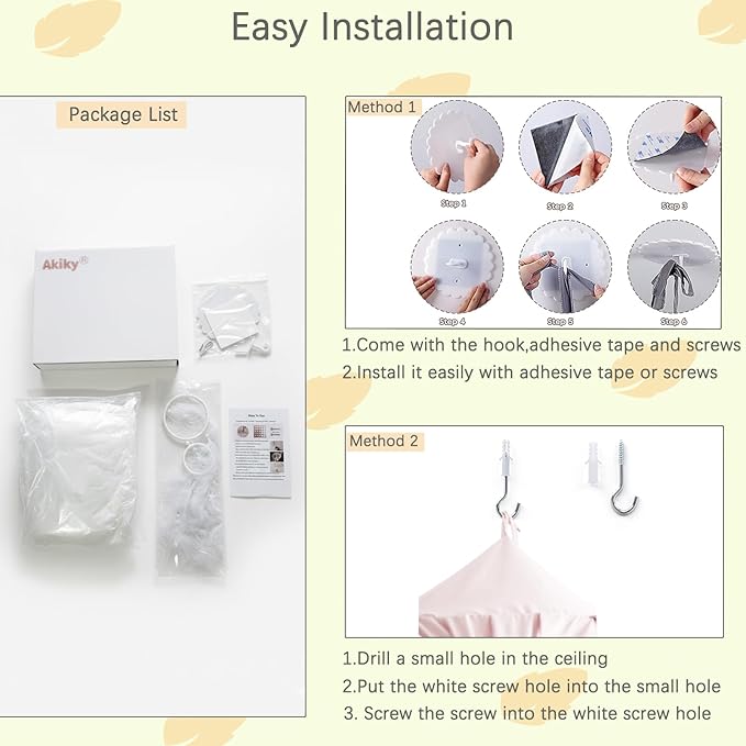 Akiky Kids Bed Canopy for Crib & Twin Size with Ruffles Dreamcatcher, Boys Princess Girls Nursery Room Decor Toddler Baby Dome Round Hanging Tent Curtains Skirt Over Bed Reading Nook Play Tents White