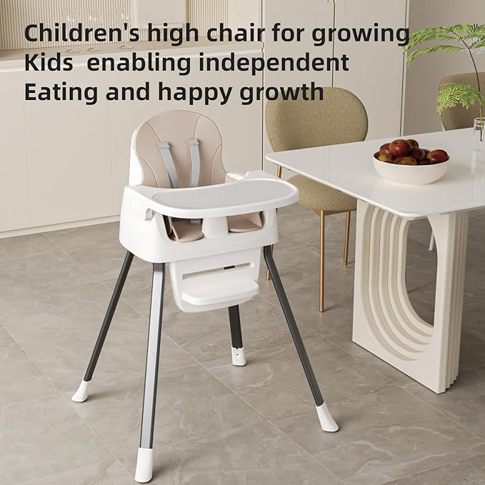Portable Baby Highchair for Months Infants and Toddlers with 5 Point Harness Convertible Comfortable Seat for Cozy Eating Table Sit Up High Chair and Seats for Sitting Up Back Booster Feeding Chairs