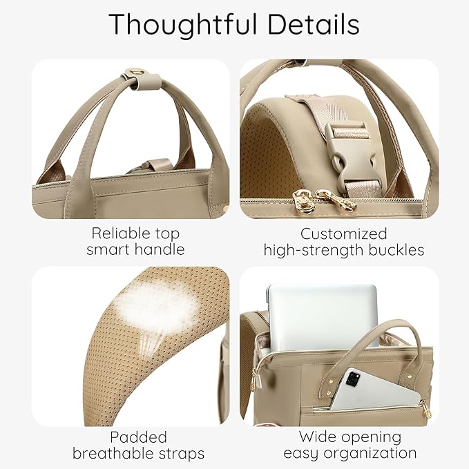 AIJIEKE Diaper Bag, Large Wide-Open Baby Diaper Backpack, Multi-functional Baby Travel Tote Bag, Diaper Bag with Changing Pad, Diaper Bags for Mom & Maternity (Brown Taupe)