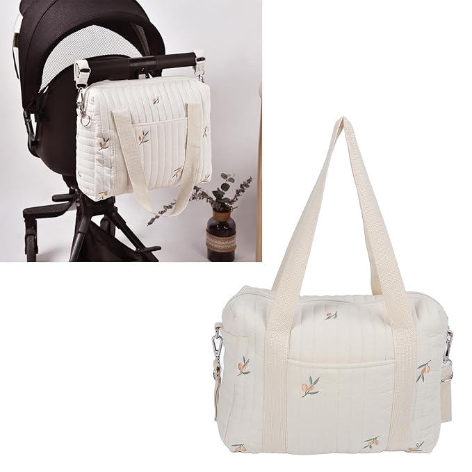 Universal Multifunctional Stroller Organizer - Baby Storage Bag, Hanging Reusable Handbag, Nappy Bag (Olive)