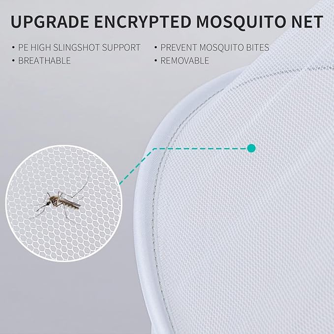 Mosquito Net for Stroller,Encrypted Stroller Mosquito Net Full Cover with Double Zipper,Breathable & Foldable Netting for Baby Cover(White)