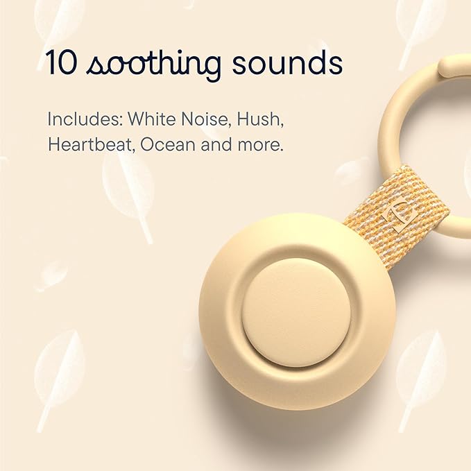 Hatch Go | Portable Sound Machine for Babies and Kids | Sleep Soother | 10 Soothing Sounds | White Noise | Shush | Travel | Registry Gift | Baby Shower | Clips on Stroller | Honey
