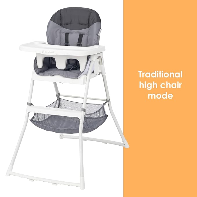 Baby Trend Flat Fold High Chair, Stellar Grey