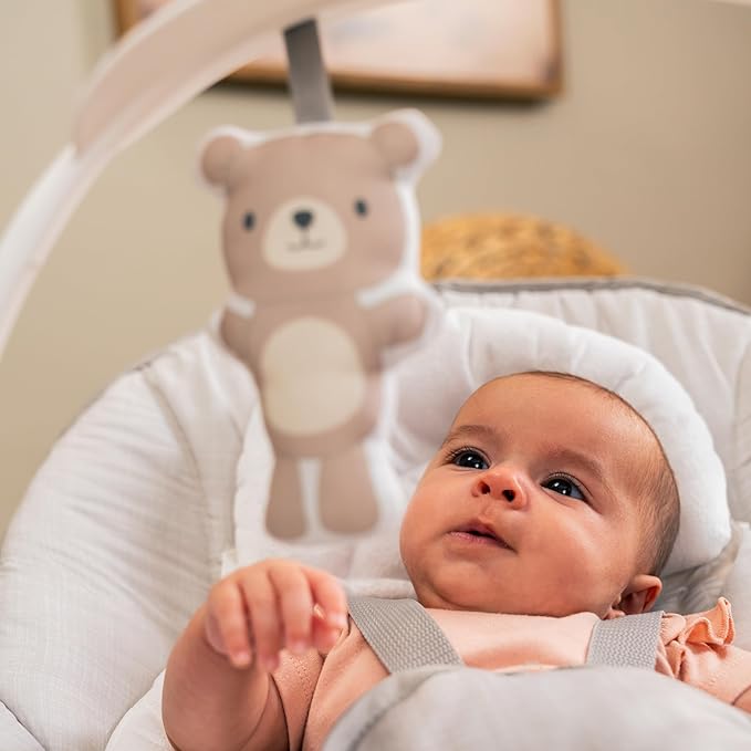 Ingenuity Keep Cozy 3-in-1 Grow with Me Vibrating Baby Bouncer Seat & Infant to Toddler Rocker, Vibrations & Toy Bar, 0-30 Months Up to 40 lbs (Linden)