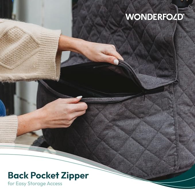 WONDERFOLD Cold Weather Shield Stroller Cover for Winter Made of Premium Breathable Cationic Fabric Filled with Cotton for Warmth, Hook-and-Loop Window Openings (Fts Only W4 Elite/Luxe)