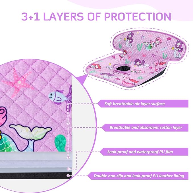 INFANZIA Dry Seat,Car Seat Protector Waterproof Carseat Liner Potty Training Toddlers, Baby and Infants, Piddle Pad for Carseats Strollers (Purple, 1 Pack)