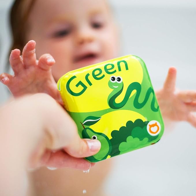 BabyBibi Floating Baby Bath Books for Baby. Kids Learning Bath Toys. Waterproof Bathtime Toys for Toddlers. Kids Educational Infant Bath Toys. (Set of 4: Color Recognition Bath Books)