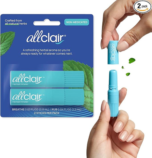 Nausea Relief Inhaler - Take Control of Motion Sickness, Morning Sickness, Medication, Stress - Fast, Natural, Drug-Free, Non-Drowsy & Portable Travel Essential - Pack of 2 Inhalers