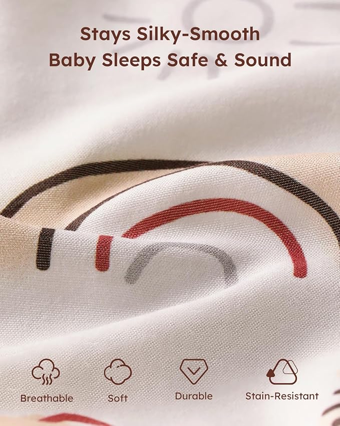 Yoofoss Baby Pack and Play Sheets 2 Pack for Boys and Girls - 38x26 Mini Crib Sheets Fitted Neutral Compatible with Graco Pack n Play Mattress,Ultra Soft Breathable Microfiber Animal World